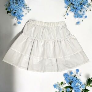 The Prairie by Rachel Ashwell White Ruffled Mini Skirt | Size Small